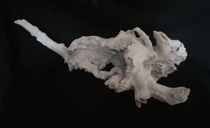 White cavity 雕塑, 6.7x21.7 in