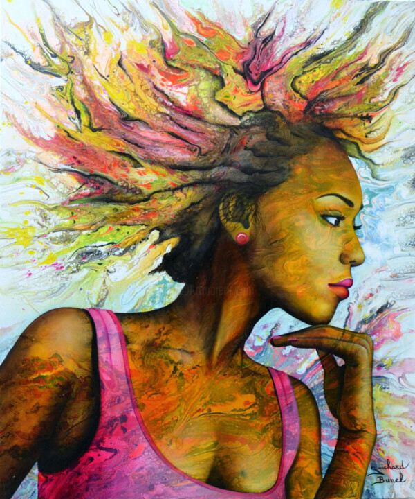 Peinture intitulée "Sur un air de mambo" par Jeannette Guichard-Bunel, Œuvre d'art originale, Huile