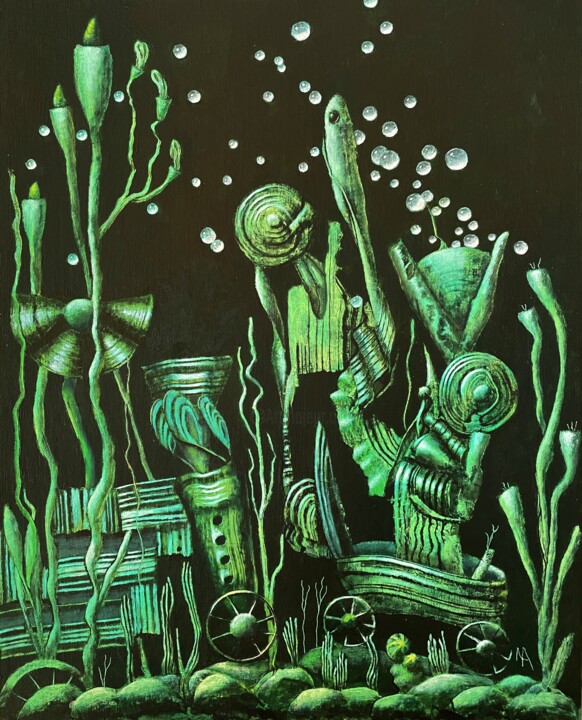 Midnight machine 绘画, 20.1x16.1 in