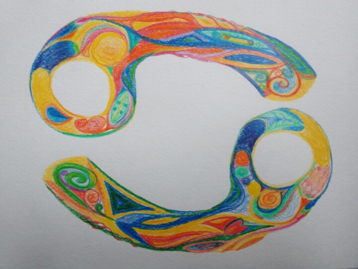 Dessin intitulée "Cancer" par Christopher Henningsen, Œuvre d'art originale, Pastel