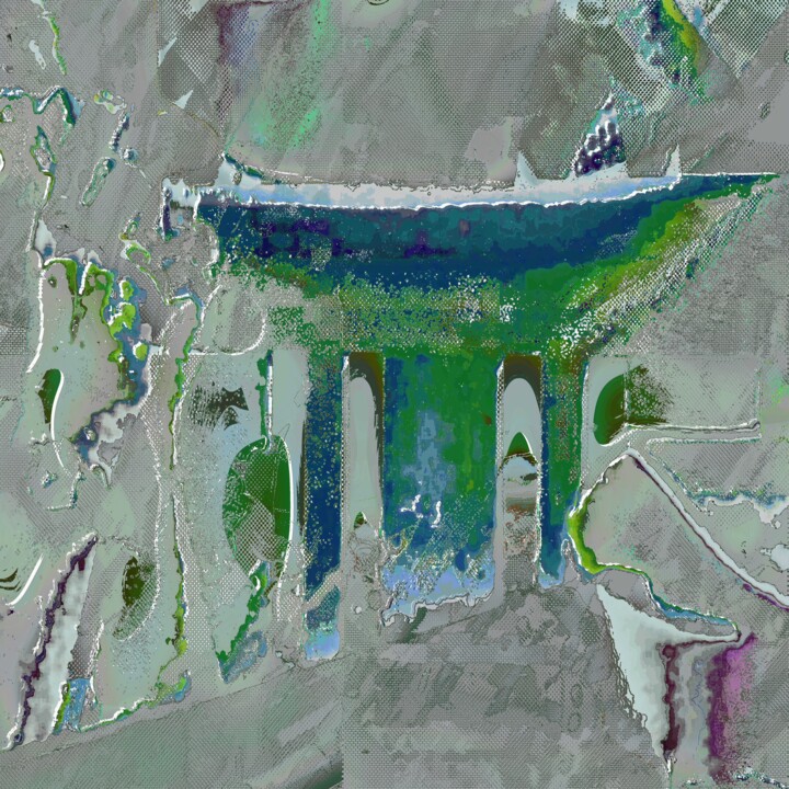 Zauberpferd am Brandenburger Tor 印花与版画, 51.2x51.2 in