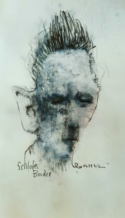 Schlafes Bruder (4) 图画, 11x5.9 in