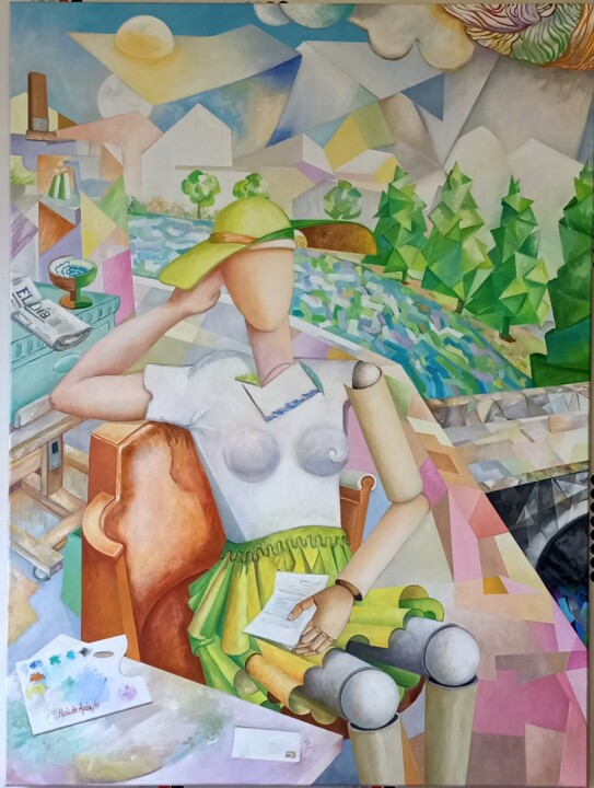 La mujer del hojalatero 绘画, 51.2x38.2 in