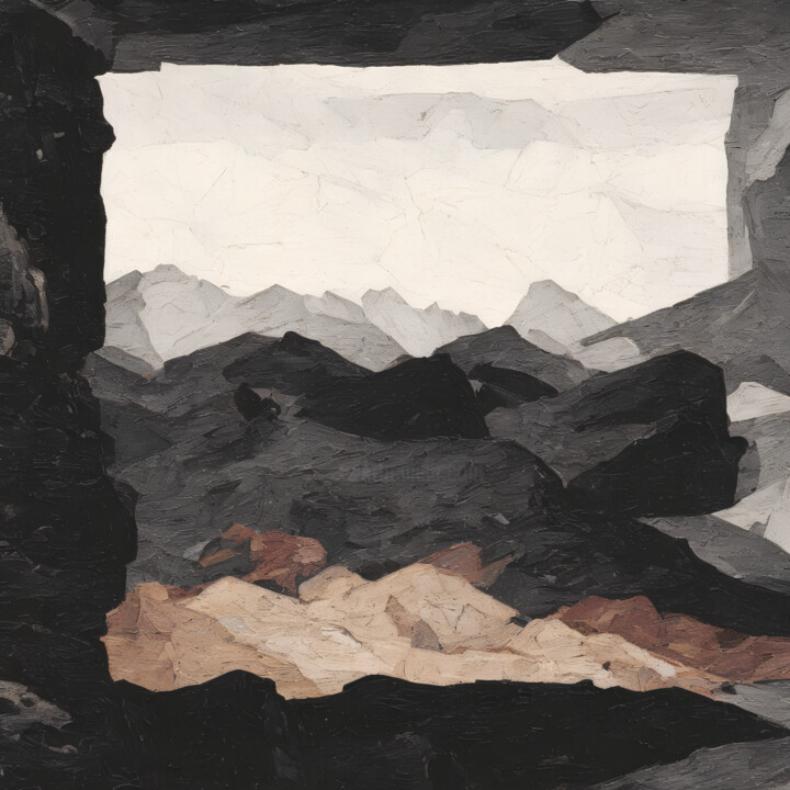 The black mountains desert 2 绘画, 12x12 in
