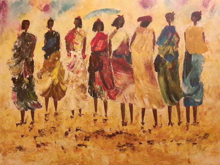 AFRICA 绘画, 35x45.3 in