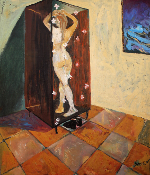 The wardrobe 绘画, 27.6x23.6 in
