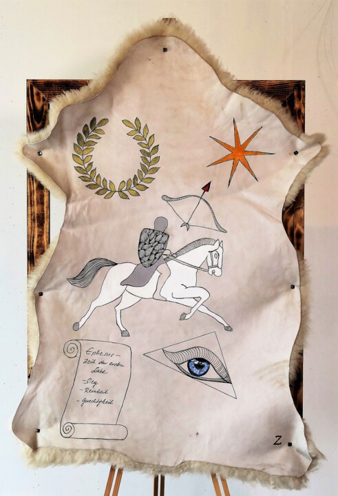 Malerei mit dem Titel "Apokalypse" von Dr. Katharina Zlöbl, Original-Kunstwerk, Acryl