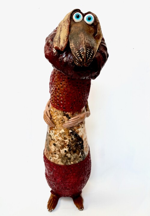 Chienne Lady L., série CalbinoOz 雕塑, 18.5x5.1 in