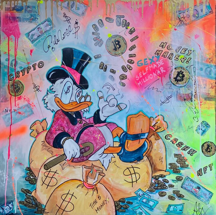 MONEY MAKER 绘画, 39.4x39.4 in