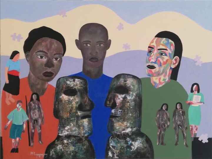 " ΚΩΔΙΚΑΣ ΜΥΣΤΗΡΙΟΥ 5 " 绘画, 23.6x31.5 in