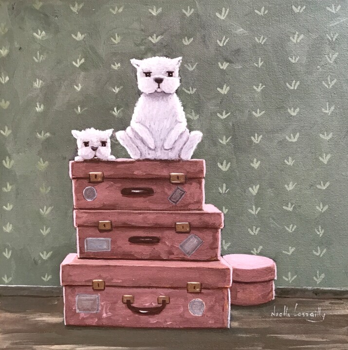 Les valises - 1226 绘画, 9.8x9.8 in