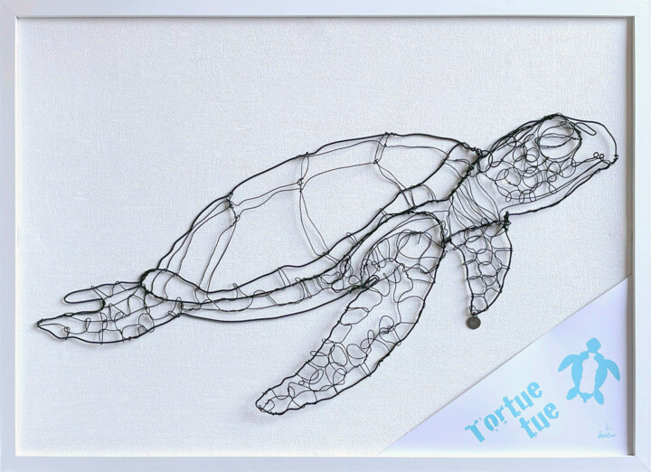 Tortue tue 雕塑, 13.4x27.6 in