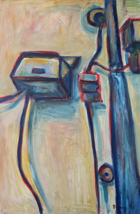 Masculine Electric Wires I 绘画, 23.6x15.8 in
