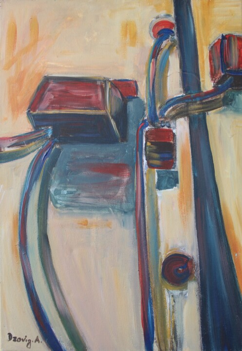 Masculine Electric Wires II 绘画, 19.7x13.8 in