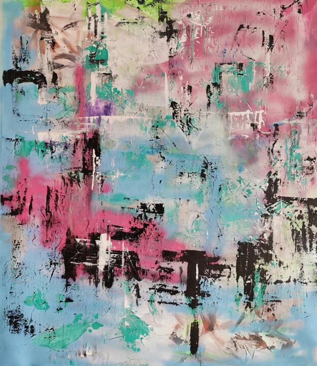 Painting titled "Poetic Fling" by Atignas Art, Original Artwork, Acrylic
