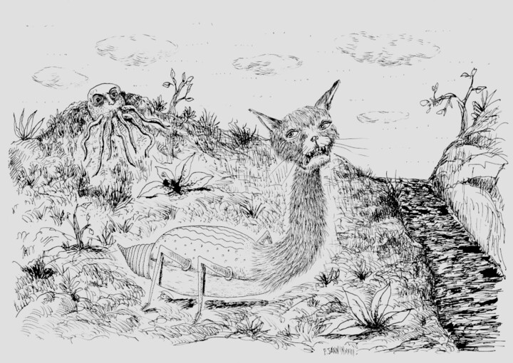 L'avis des bêtes 图画, 8.3x11.7 in