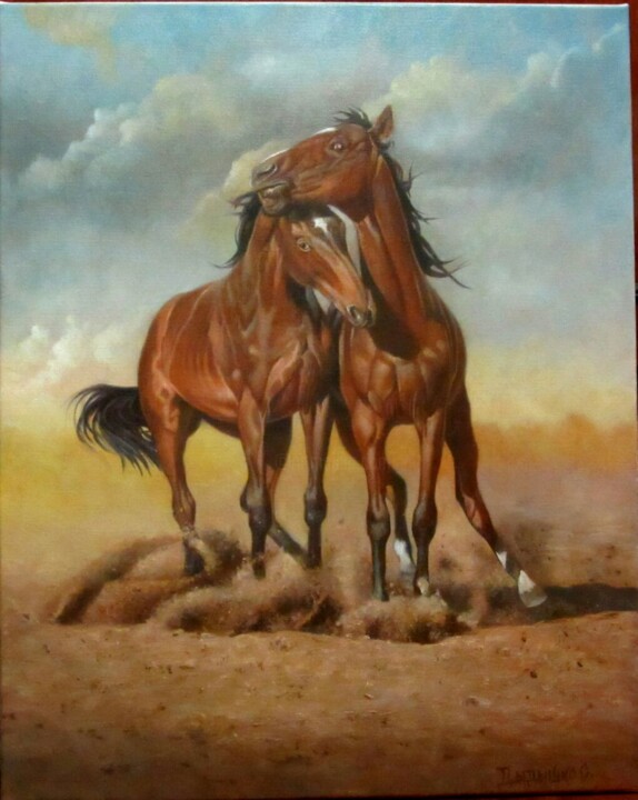 Painting titled ""Гармония"" by Oleg Dydyshko, Original Artwork, Oil