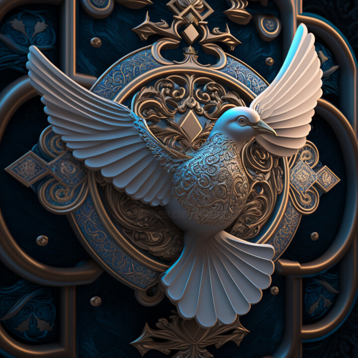 Digital Arts titled "Holy Spirit (1)" by China Alicia Rivera, Original Artwork, AI generated image