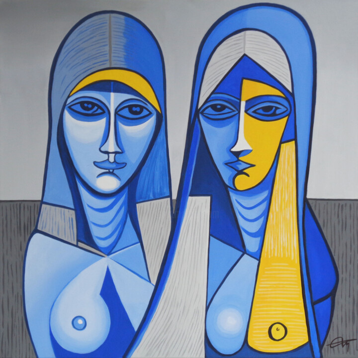 Angels All Around You 绘画, 31.5x31.5 in