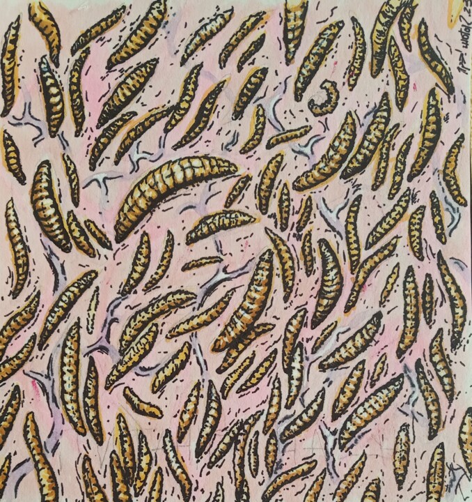 Drawing titled "A matter of time." by Oleksandr Koval, Original Artwork, Marker