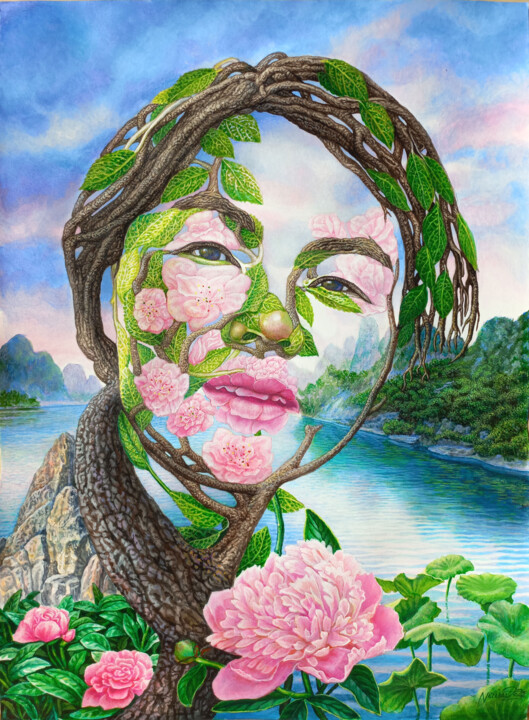 绘画,  17.3x12.6 in 