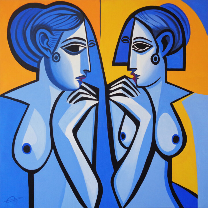 The nymphs 绘画, 31.5x31.5 in