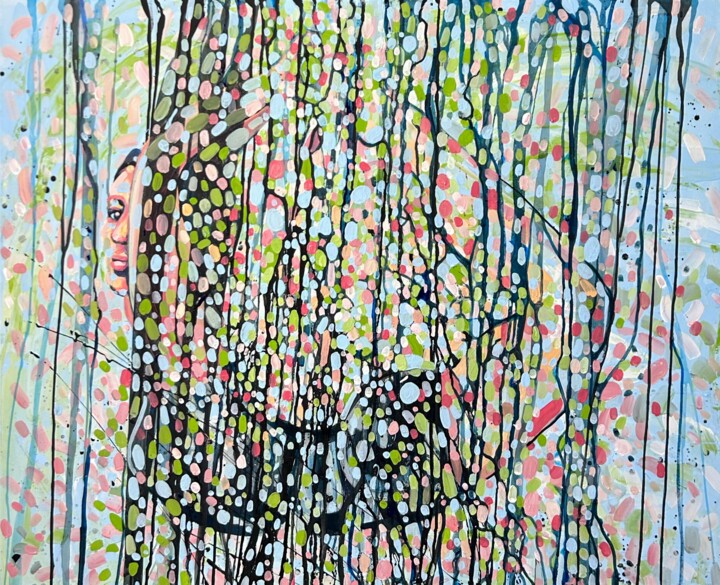 abstract woman painting extra large wall art 绘画, 31.5x39.4 in