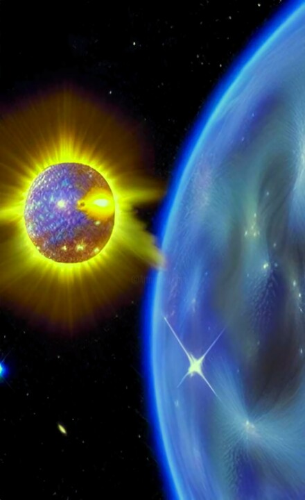 CLOSE VIEW OF THE NEUTRON STAR 数字艺术
