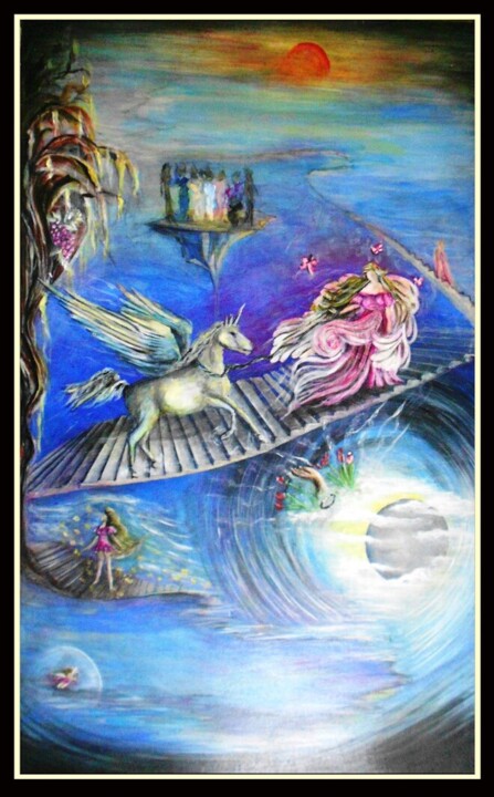 Painting titled "The Path of Layla's…" by Nicolas Chammat, Original Artwork, Acrylic