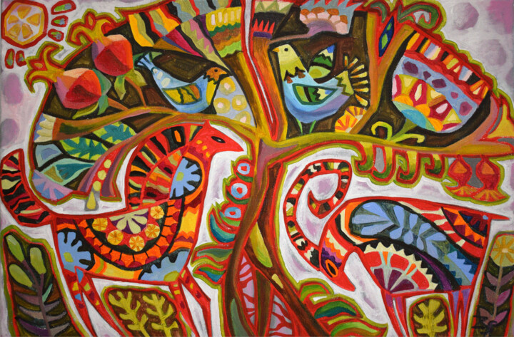 Tree of life 2 绘画, 15.8x23.6 in