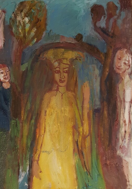 Pintura titulada "LES ENFANTS SE CACH…" por Mchartrie, Obra de arte original, Oleo