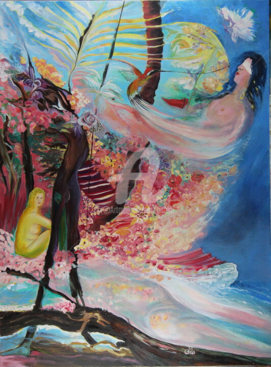 Delivrance 绘画, 51.2x38.2 in