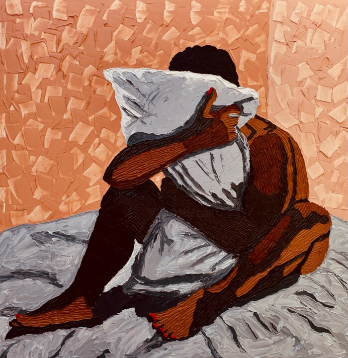 绘画 标题为“Ready to sleep” 由Daniel Gyekyi Gyan, 原创艺术品, 丙烯