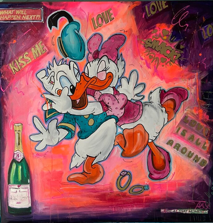 Love is all around 绘画, 31.5x31.5 in