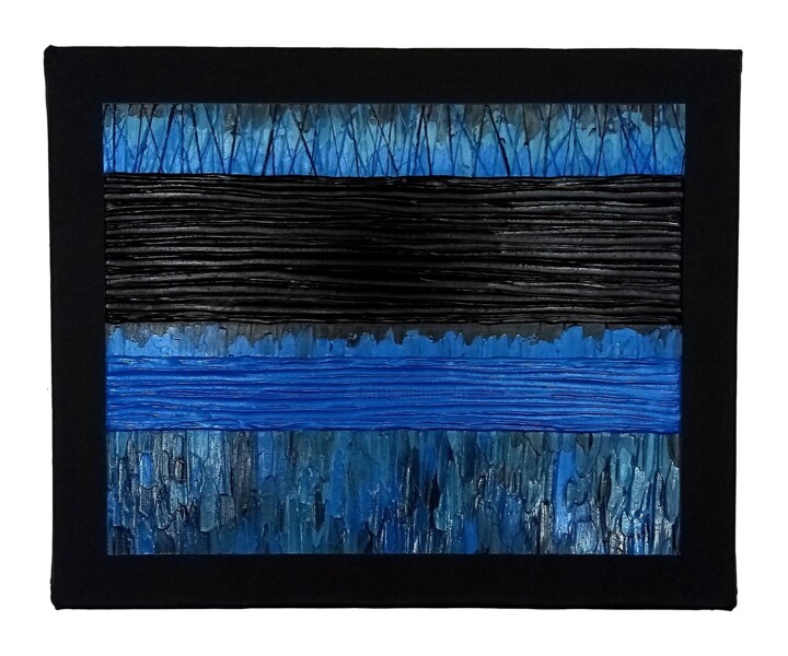 Blue Manifest 绘画, 15x18.5 in