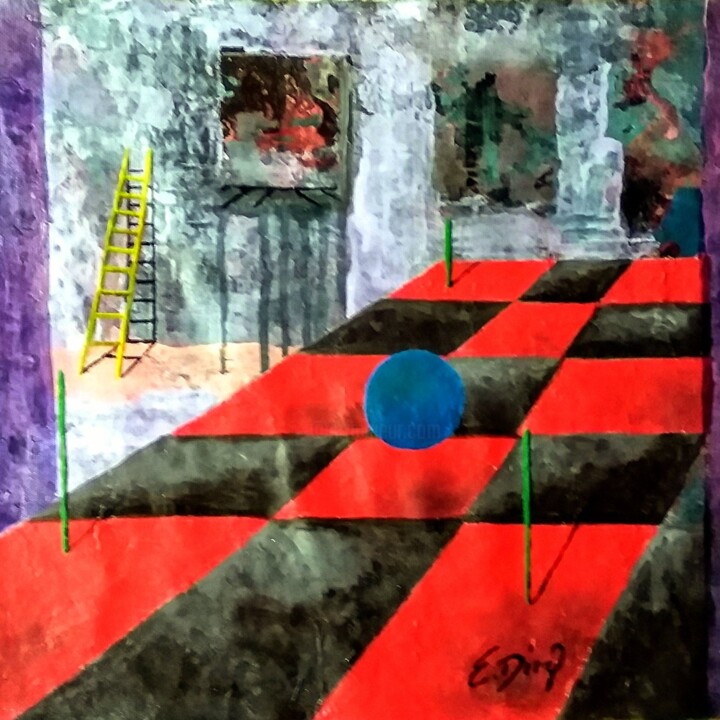 Painting titled "Teatro" by Eduard Diaz, Original Artwork, Acrylic
