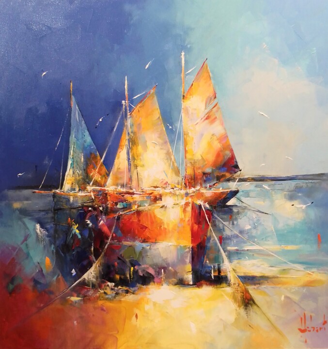 Sérénité 绘画, 27.6x27.6 in