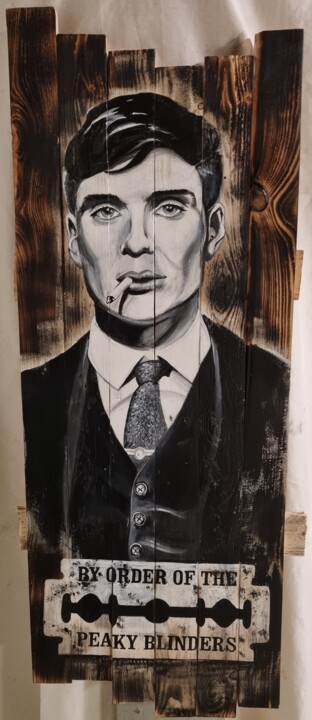 Thomas Shelby Peaky Blinders 绘画, 46.1x17.7 in