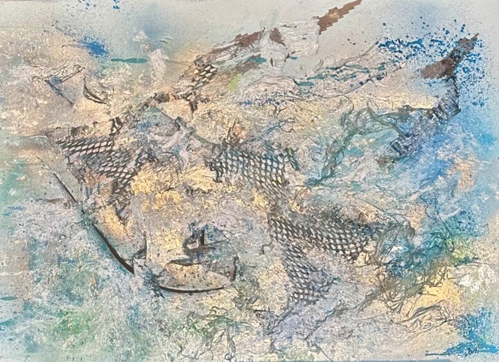 Painting titled "Wings of Peace" by Elisa Cook Benbassat Bassat, Original Artwork, Acrylic