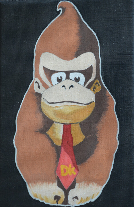 Portrait Poupées Russes - Donkey Kong 绘画, 7.1x4.7 in
