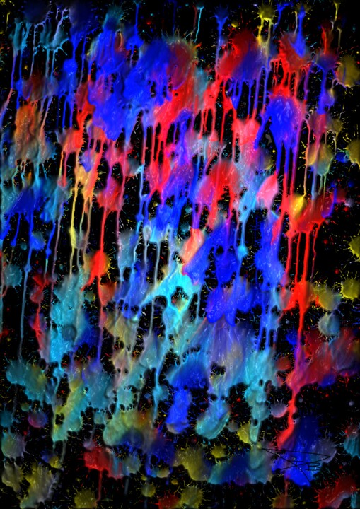 Arts numériques intitulée "Irréductible Autodi…" par Lotus20artabstrait, Œuvre d'art originale, Peinture numérique