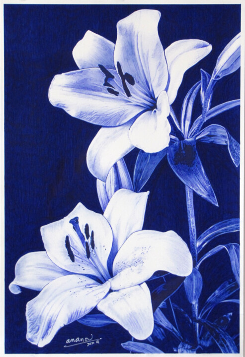 Les 2 Lys 图画, 19x13 in