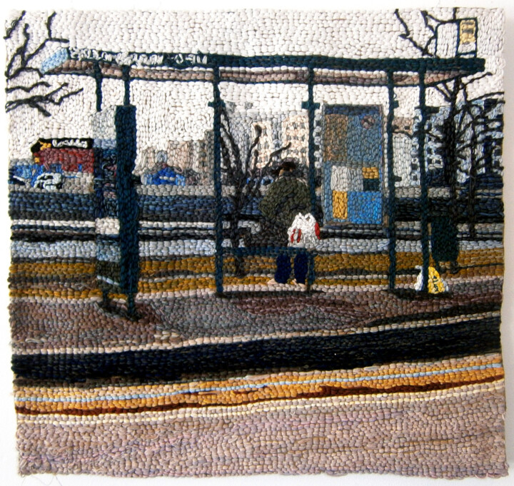 Textile Art titled "a Spring Man in Ruo…" by Sonja Salomäki, Original Artwork, Textile fiber