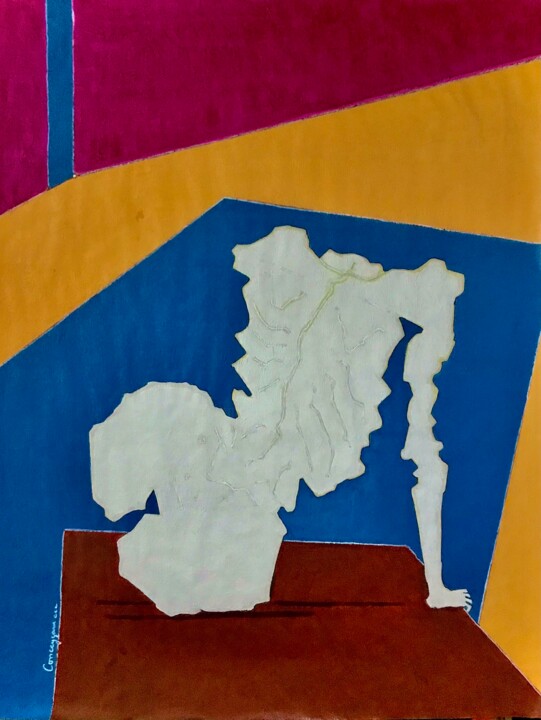 Femme de dos 绘画, 45.7x35 in