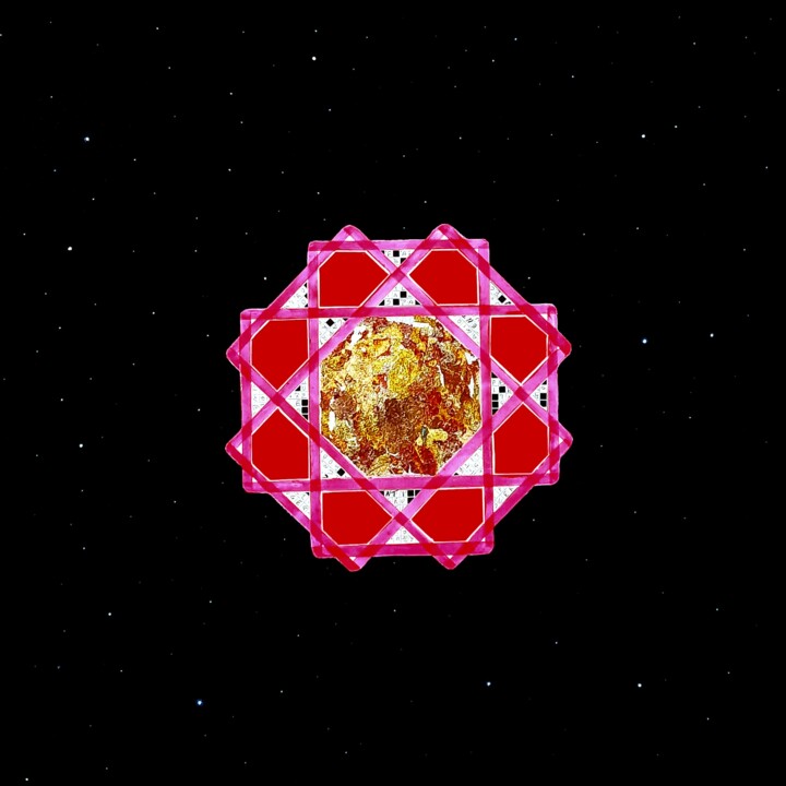 Pink Star 绘画, 31.5x31.5 in