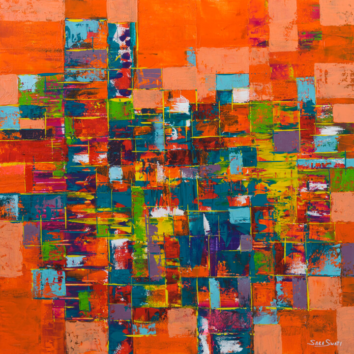 Pintura titulada "Midday" por Sara Swati, Obra de arte original, Acrílico Montado en Bastidor de camilla de madera