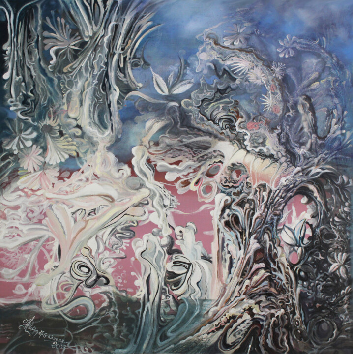 Fantaisie enchevétrée 绘画, 39.4x39.4 in