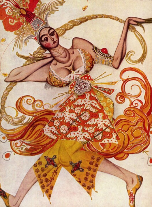 Figurine de ballet : L'oiseau de feu 绘画, 9.8x7.1 in