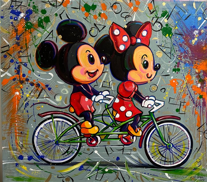 Mickey & Minnie - 2 绘画, 27.6x31.5 in