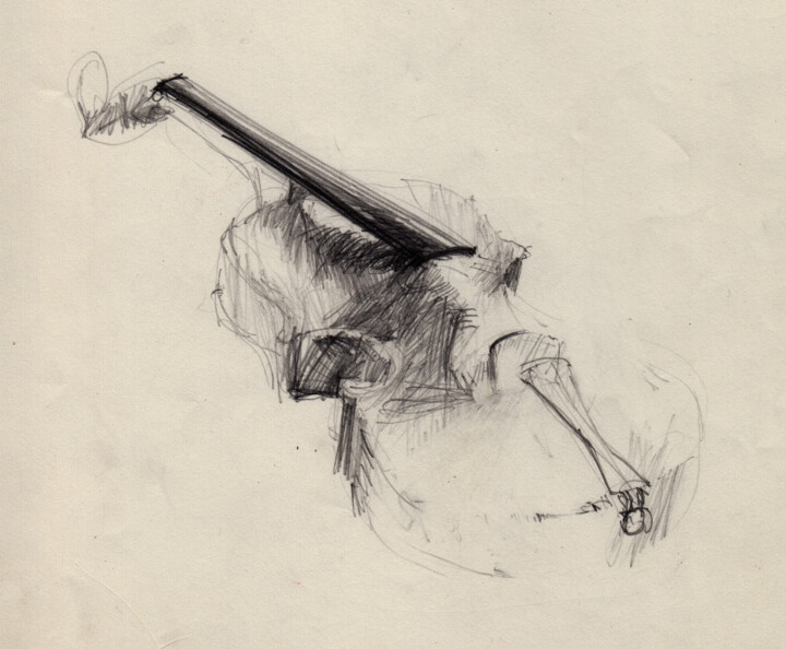 Étude de violon n°4 图画, 5.9x7.9 in
